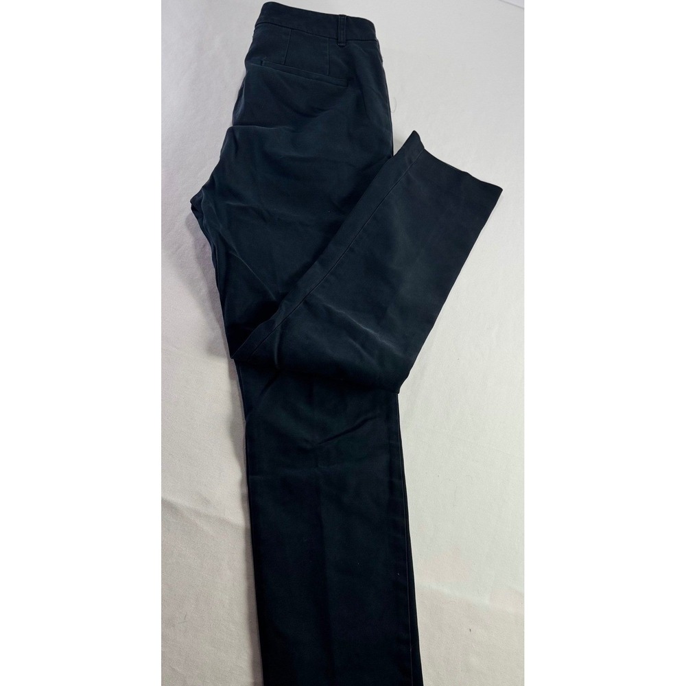 Lauren Ralph Lauren Chino Pants 6 Black Cotton Stretch Straight Leg Dress Slacks